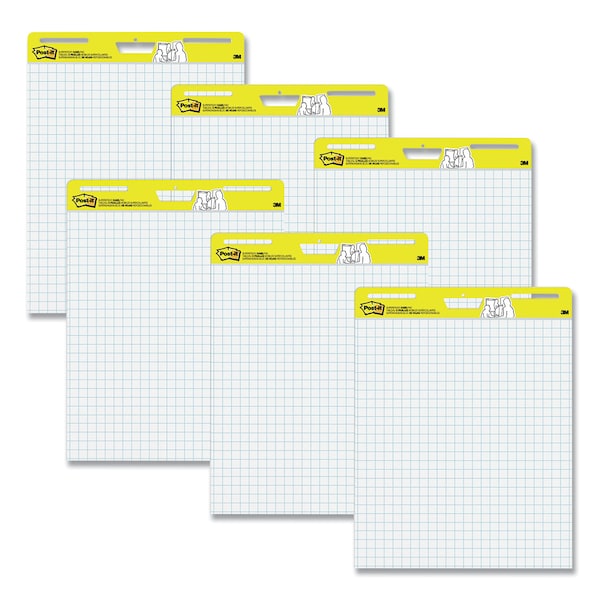 PostIt SelfStick Easel Pads, Quadrille (1 sq/in), 25x30, White, 30